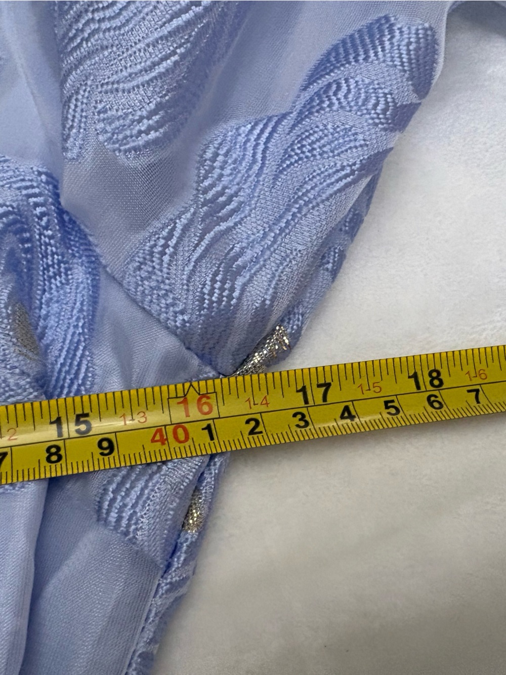 Dalia MacPhee Periwinkle Floral Jacquard Organza Maxi Dress D2256 NWT - Picture 13 of 16